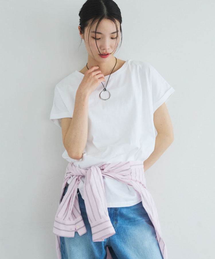 ターンバックスリーブベーシックＴシャツ