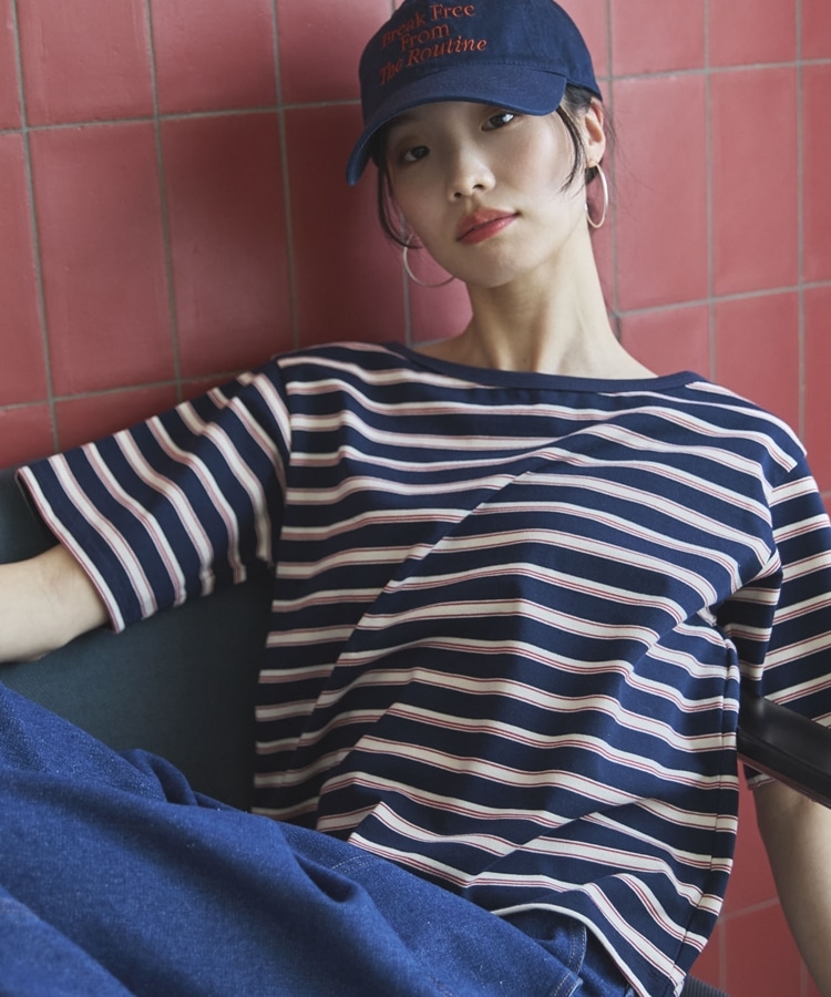 【EC限定】マルチボーダーカットソー
