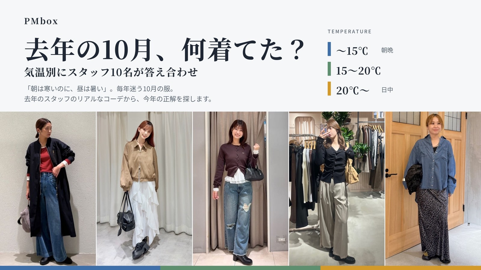去年の10月、何着てた？ 気温別に合わせてスタッフ10名が答え合わせ