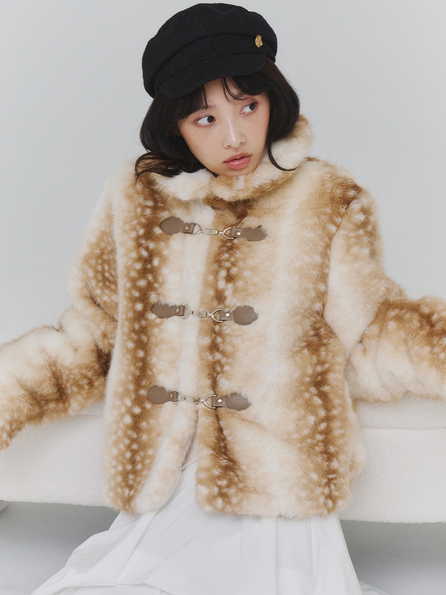 バンビ柄のファー