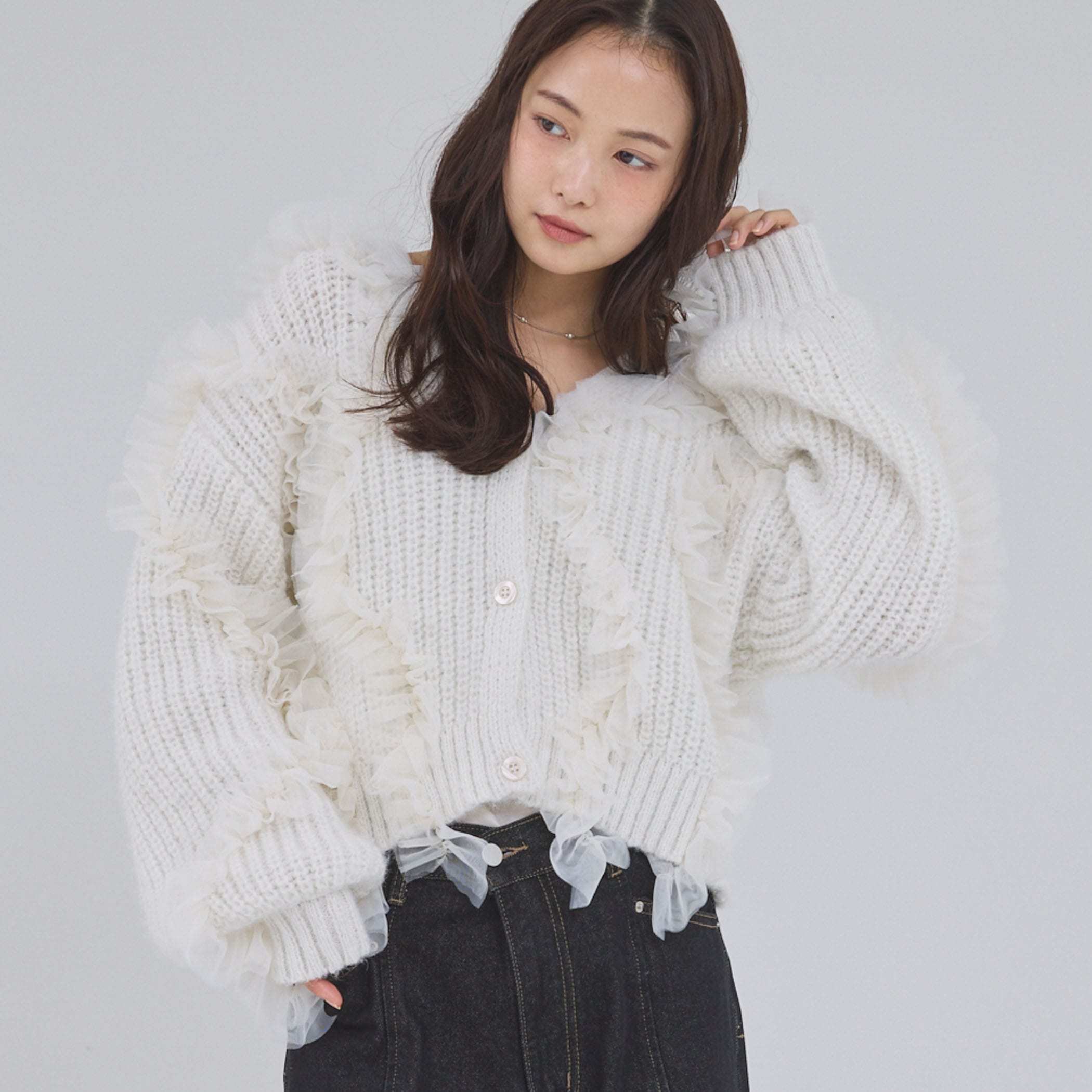 アイボリーの着用イメージ