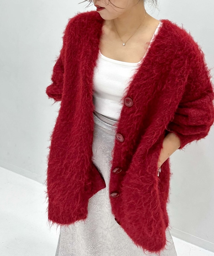 mill 22AW SHAGGY CARDIGAN シャギーカーディガン-