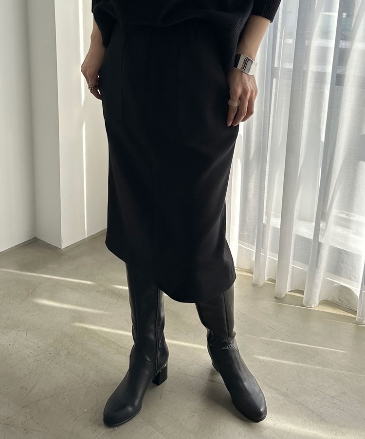 メルトンジャージータイトスカート(S BLACK): スカート｜PMbox P&M