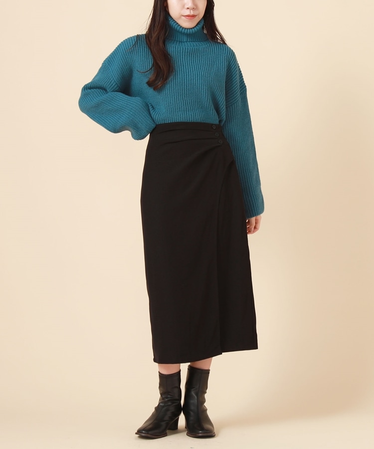 ＡＬＤＥ】ラップデザインタイトスカート(S BLACK): スカート｜PMbox