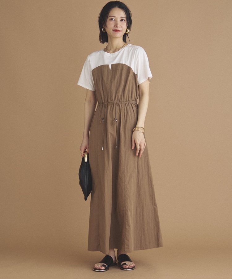 カットドッキングドロストワンピース(38 MOCHA): ワンピース