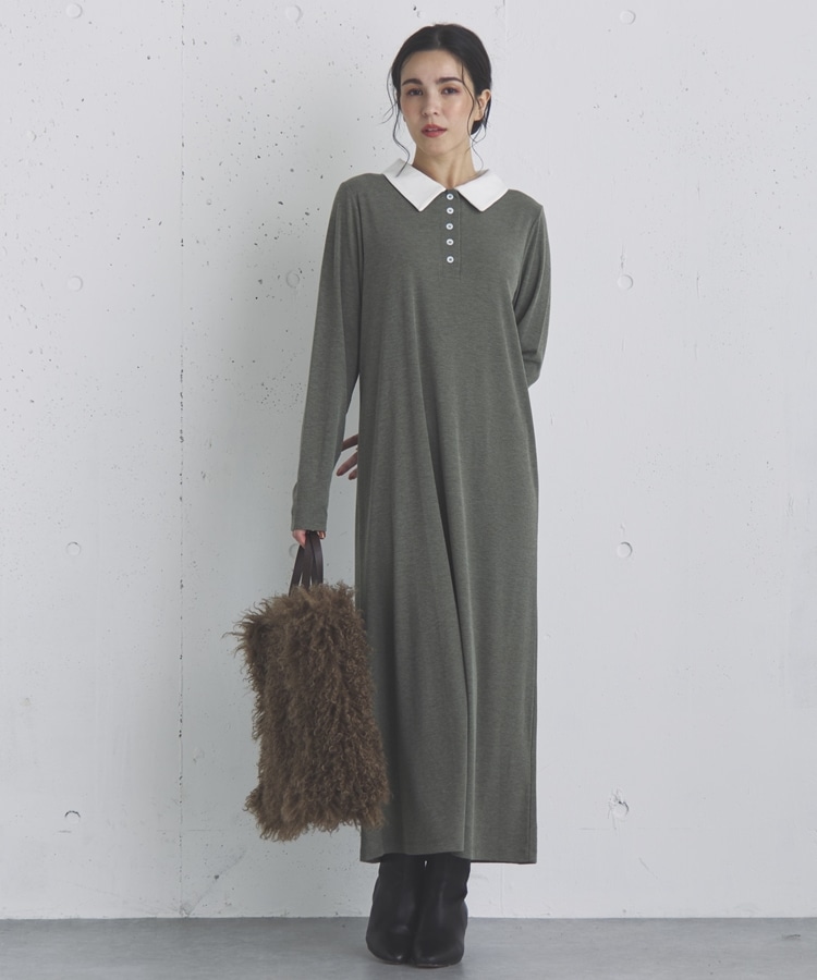 ポロカットロングワンピース(F BROWN): ワンピース｜PMbox P&M