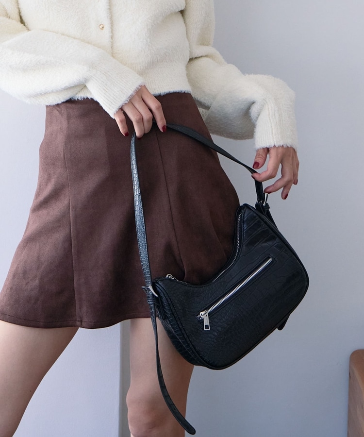 ブラックショルダーバッグ 合成皮革 gossip!ロサンゼルス ショルダーバッグ バッグ ソフト合成皮革