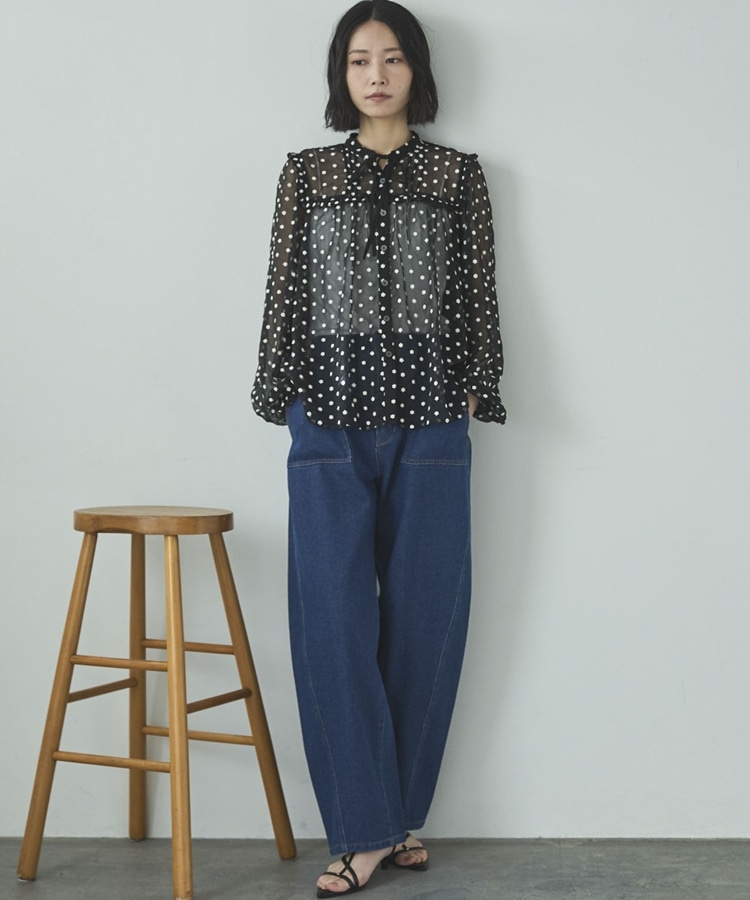 カーブベイカーデニムパンツ(S NAVY): パンツ｜PMbox P&M OFFICIAL