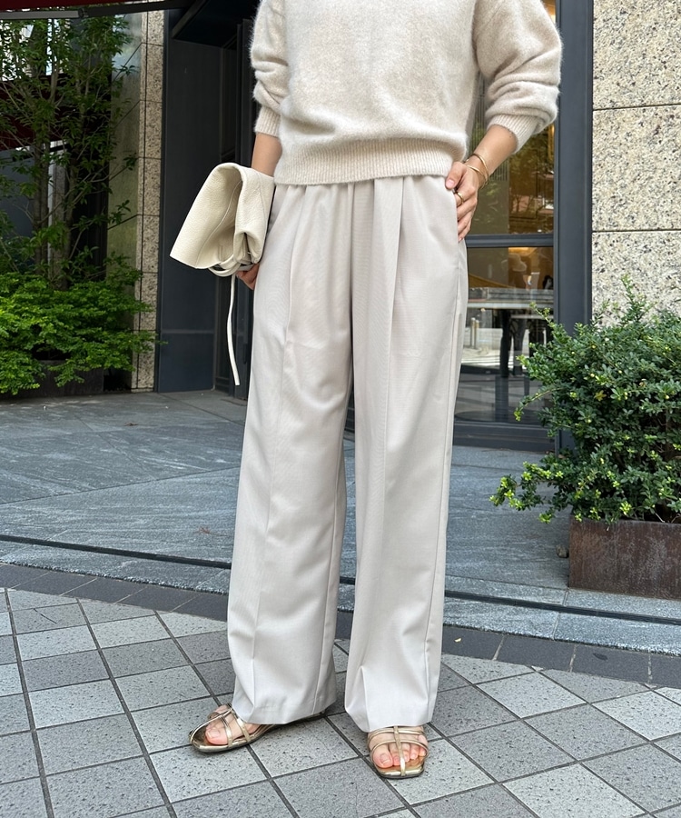 【23aw look掲載】ウエストゴムストレートパンツ