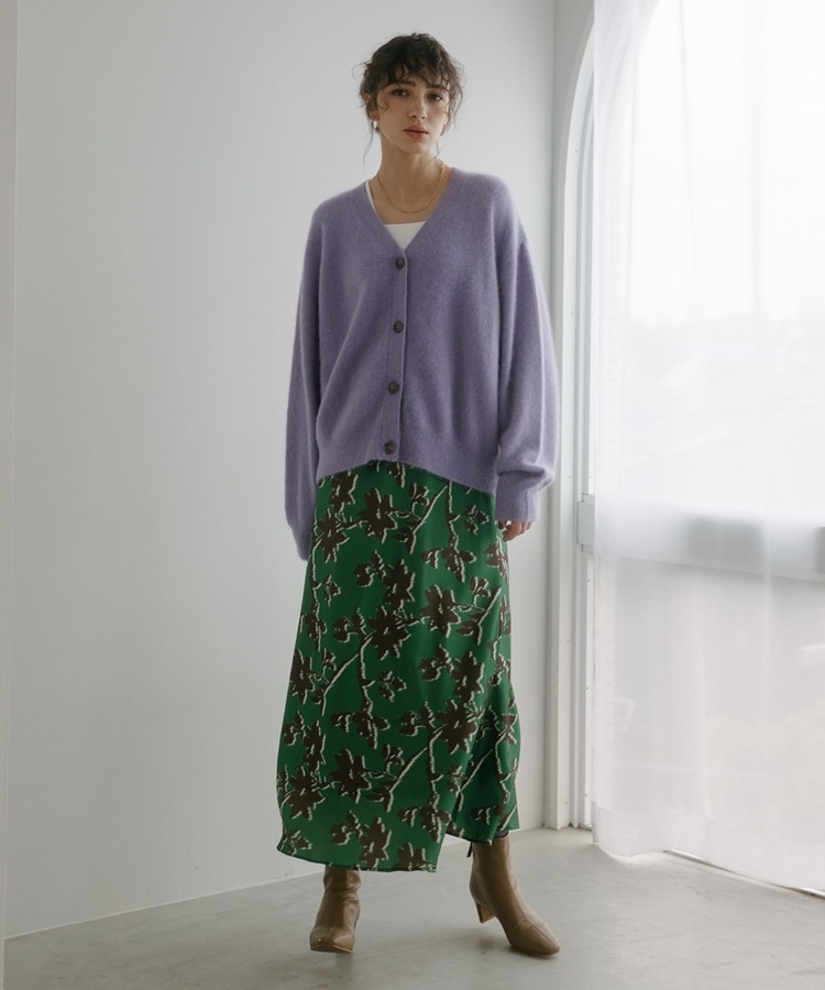 23aw look掲載】ＦＯＸウールカーディガン(F LAVENDER): トップス