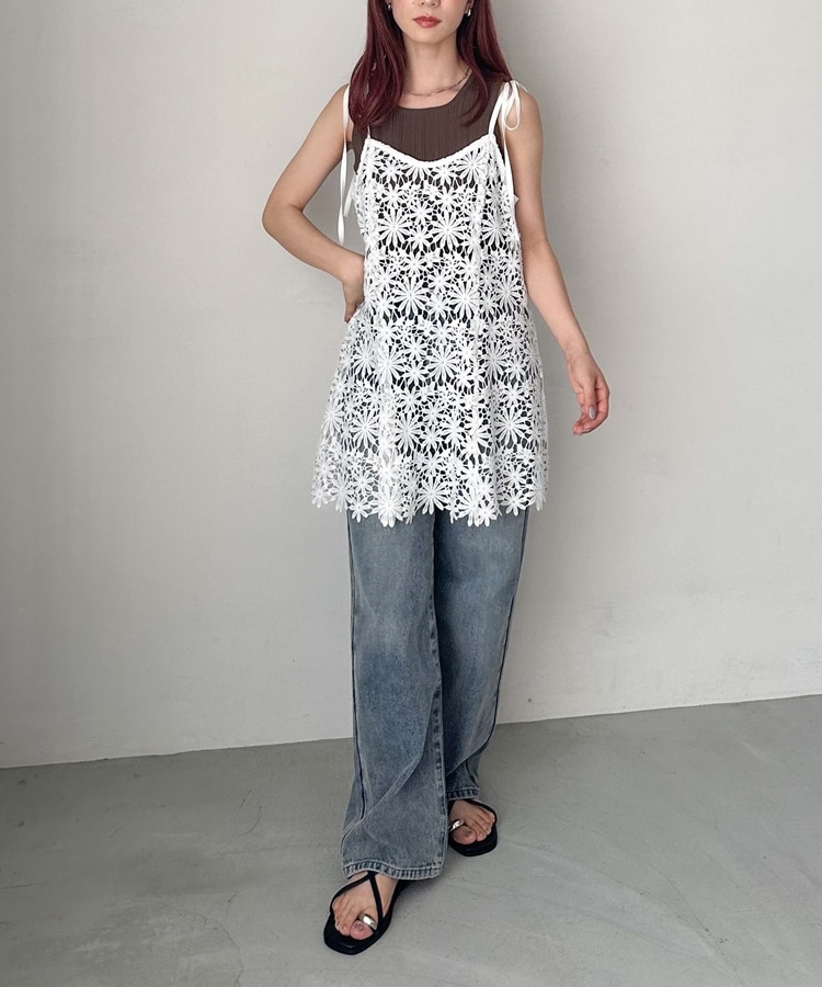 ストライプアソートニットタンク'(M BEIGE): トップス｜PMbox