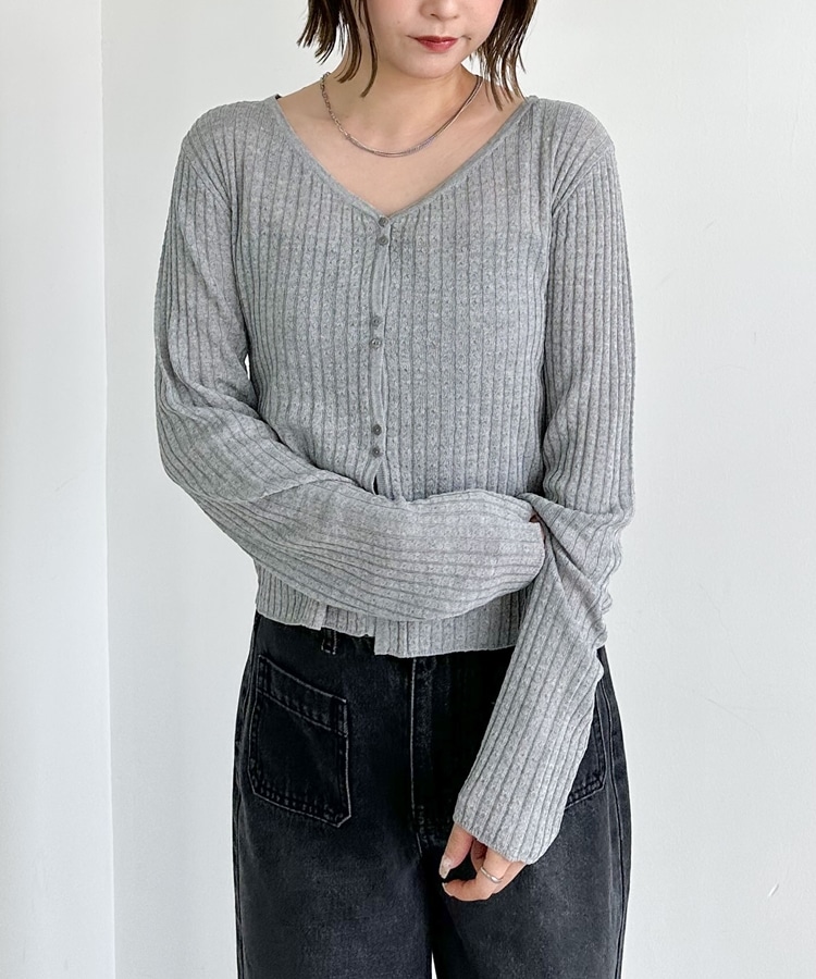 INED シアーニットカーディガン　【新品】 シアーニットカーディガン | イネド(INED) | マルイウェブチャネル