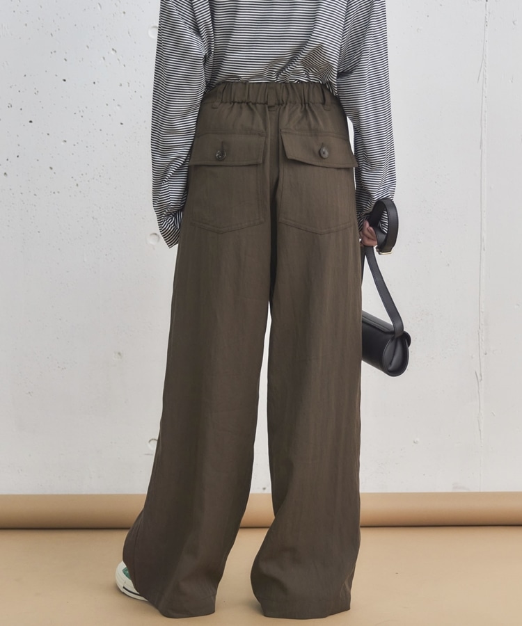 AA ダブルエー BAKER パンツ PPL M レディース セットアップ対応】ワイドベイカーパンツ(36 BROWN): パンツ