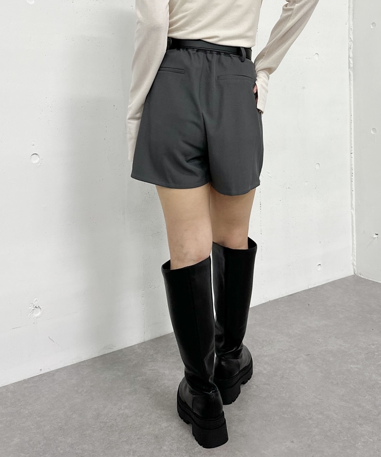 SETUP対応】ベルト付切替ショートパンツ'(M BLACK): パンツ