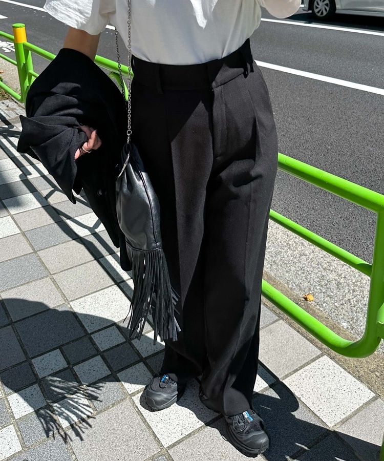 Ｌｉｄ．＞Ｔａｐｅｒｅｄ ｐａｎｔｓ(M BLACK): パンツ｜PMbox P&M