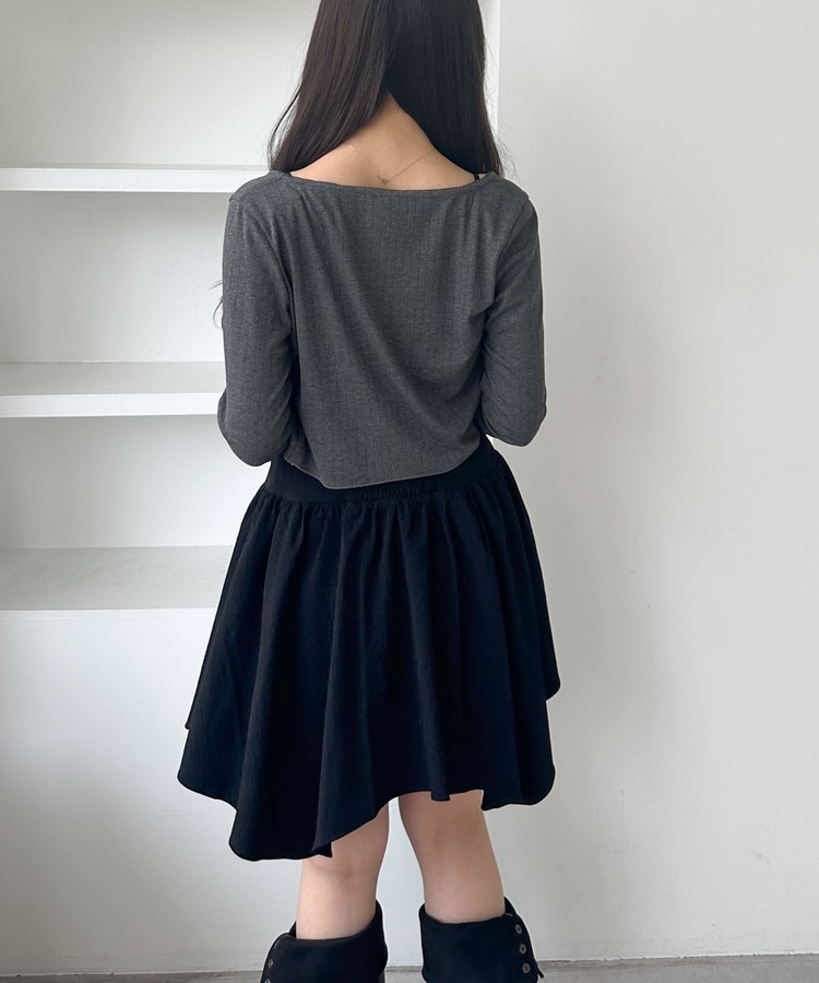 ドロストイレヘムミニキャミワンピース(M OFF WHITE