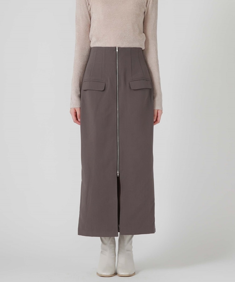 double zip maxi skirt