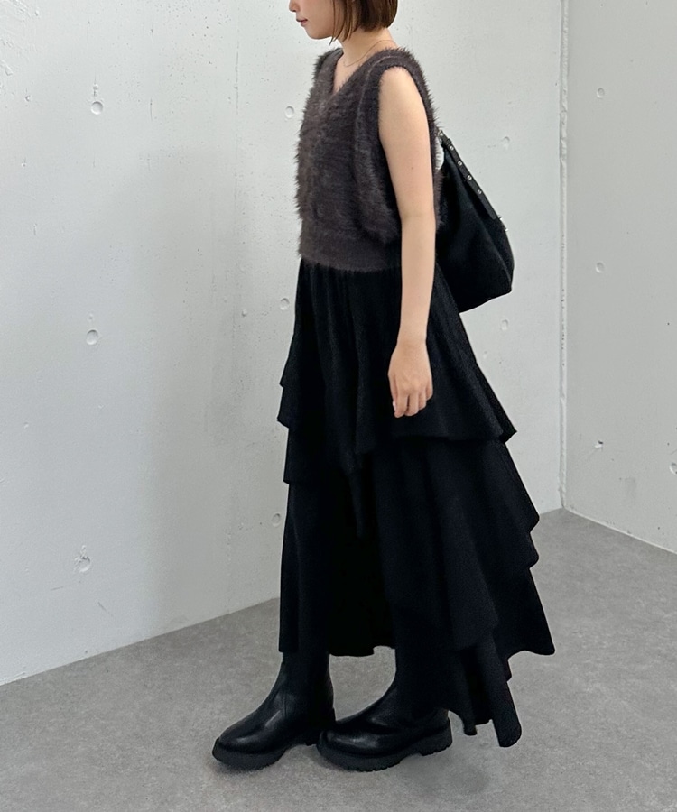 マットフリルティアードスカート(M BROWN): スカート｜PMbox P&M