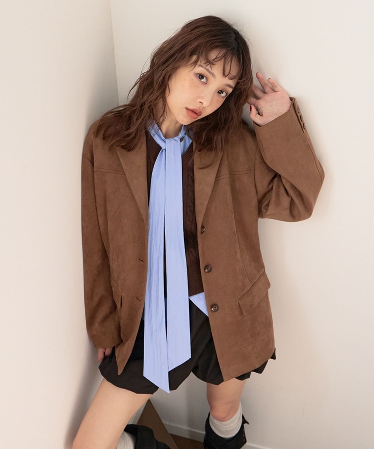 ミースロエ　テーラードジャケット　今期 MIESROHE（ミースロエ）の「シャギーノーカラージャケット