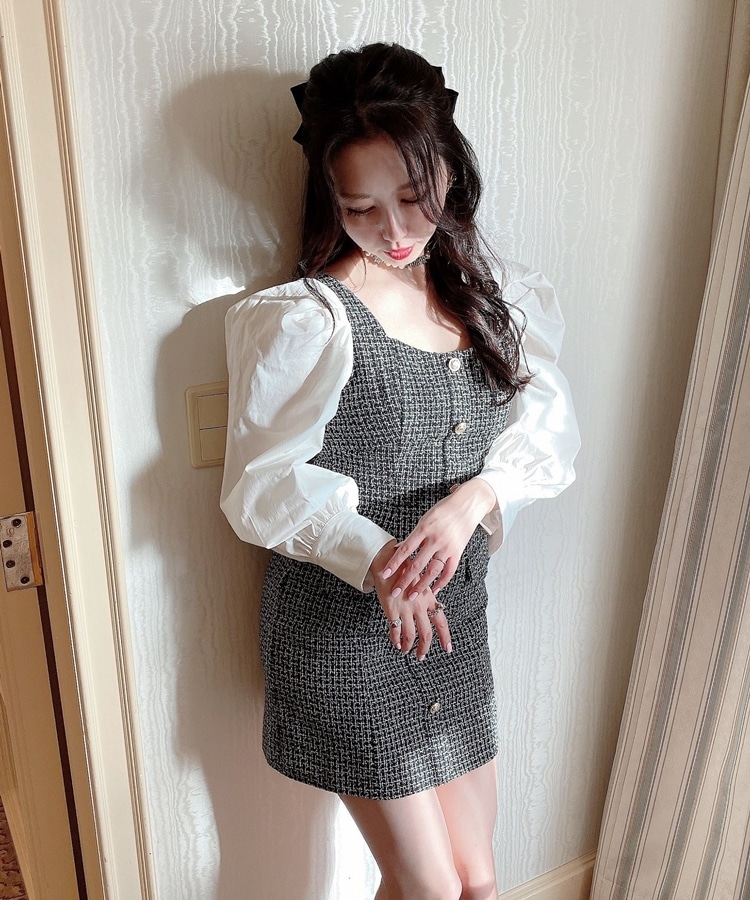 tweed lady onepiece(M BLACK): ワンピース｜PMbox P&M OFFICIAL 
