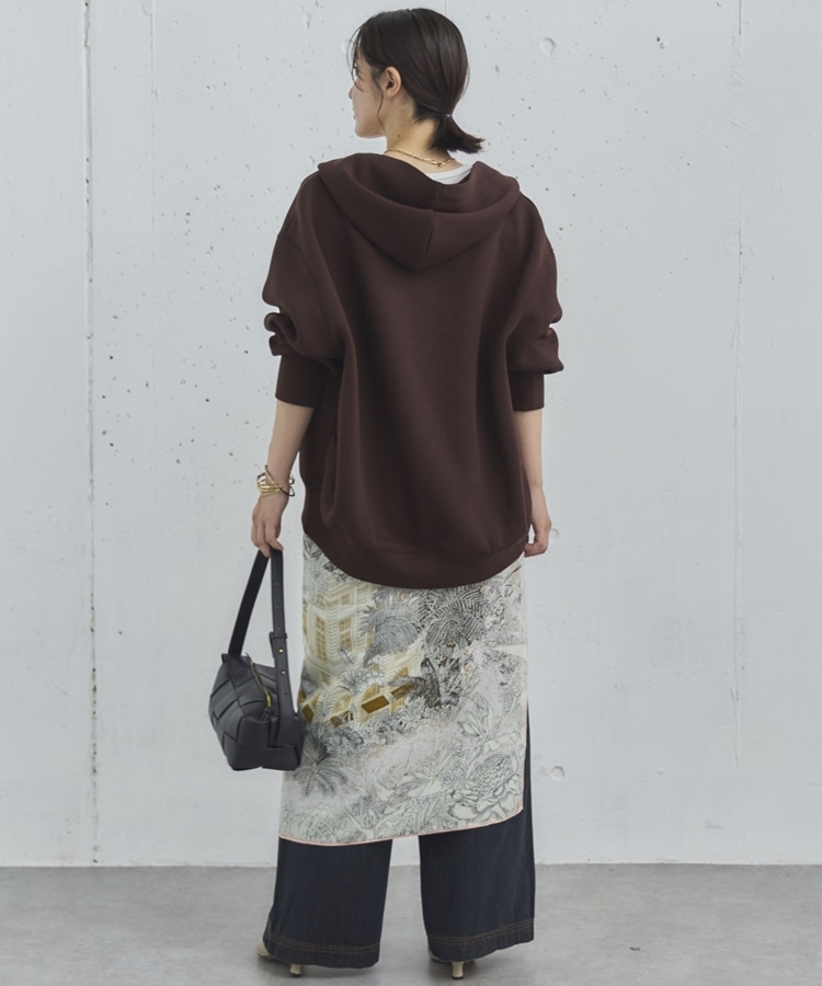 もちもち/新色追加】W ZIP ボンディングBIGパーカー(38 GRAY