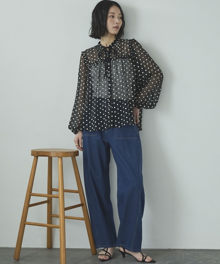 カーブベイカーデニムパンツ(S NAVY): パンツ｜PMbox P&M OFFICIAL