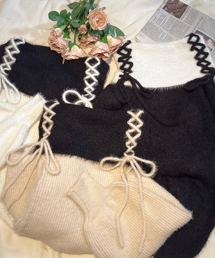 laceup 2way offshoulder onepiece(M IVORY): ワンピース｜PMbox P&M