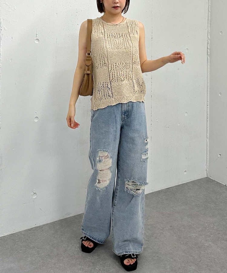 Ellie ボタンニットベスト Ellie ボタンニットベスト