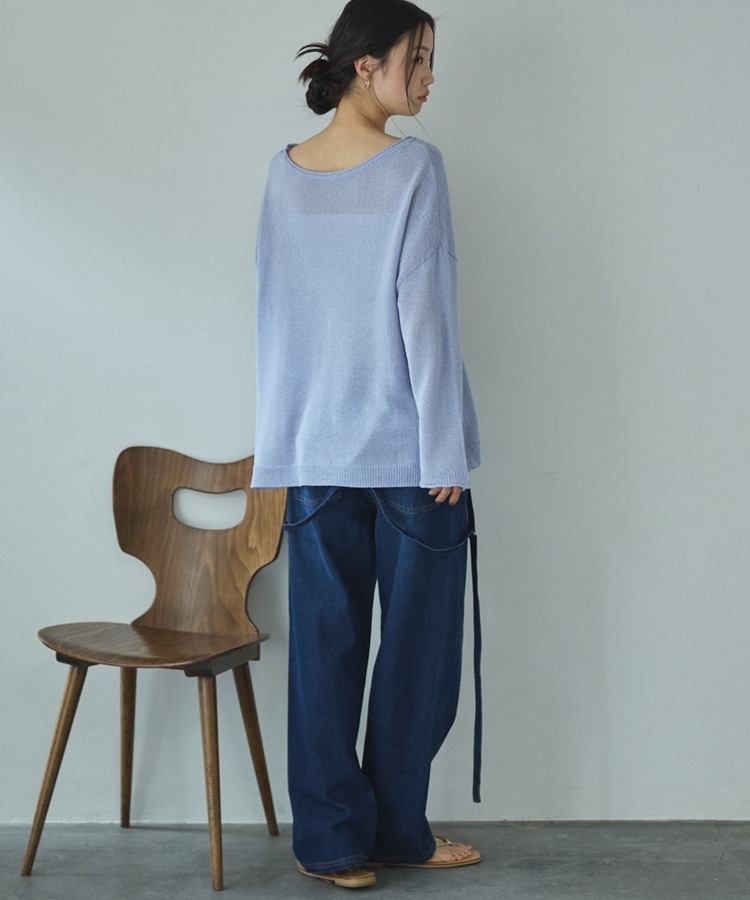 サスペンダー付きストレートデニムパンツ(S NAVY): パンツ｜PMbox P&M