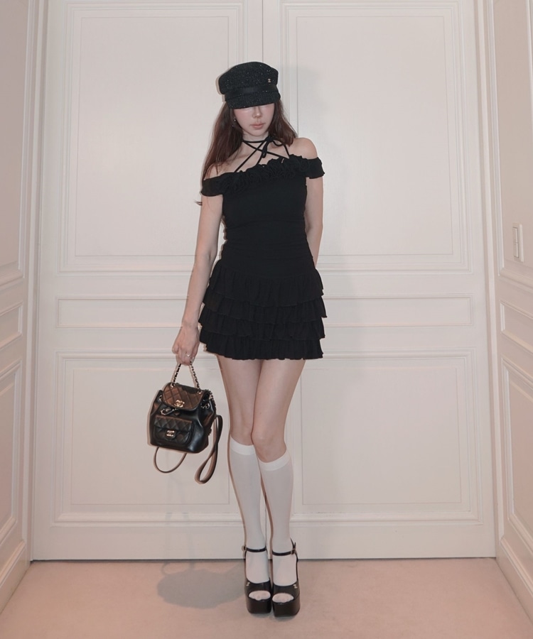 rose frill mini onepiece(M IVORY): ワンピース｜PMbox P&M OFFICIAL
