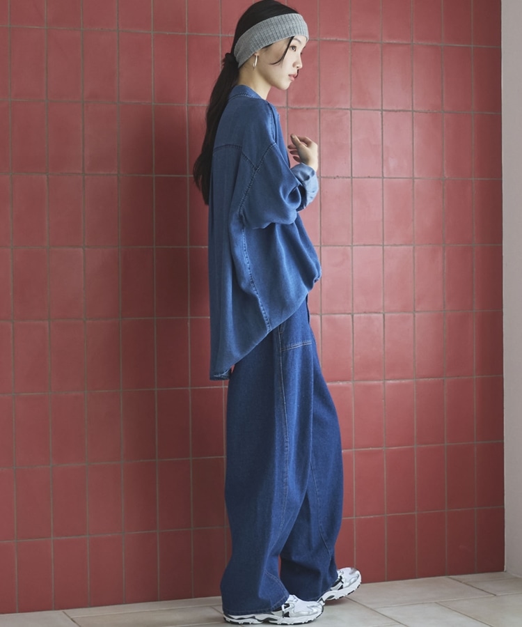 ソフトデニム2WAYシャツ／(38 CHARCOAL GRAY): トップス｜PMbox