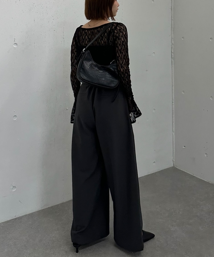 カットレースフレアスリーブTOPS(M BROWN): トップス｜PMbox