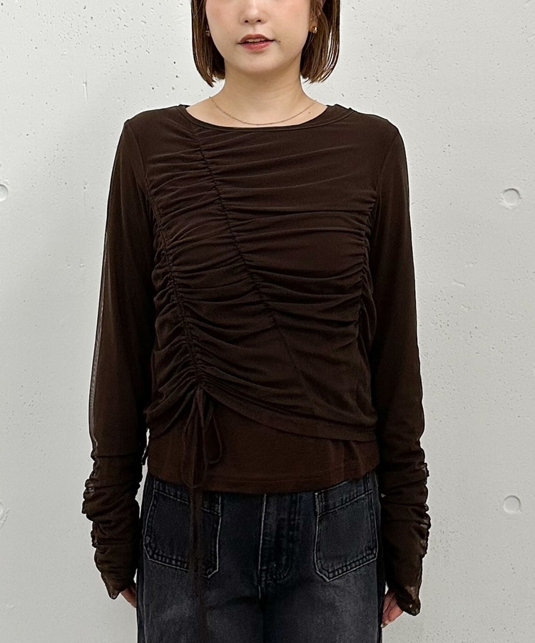 チュールギャザーTOPS×シアーTOPS SET(M IVORY