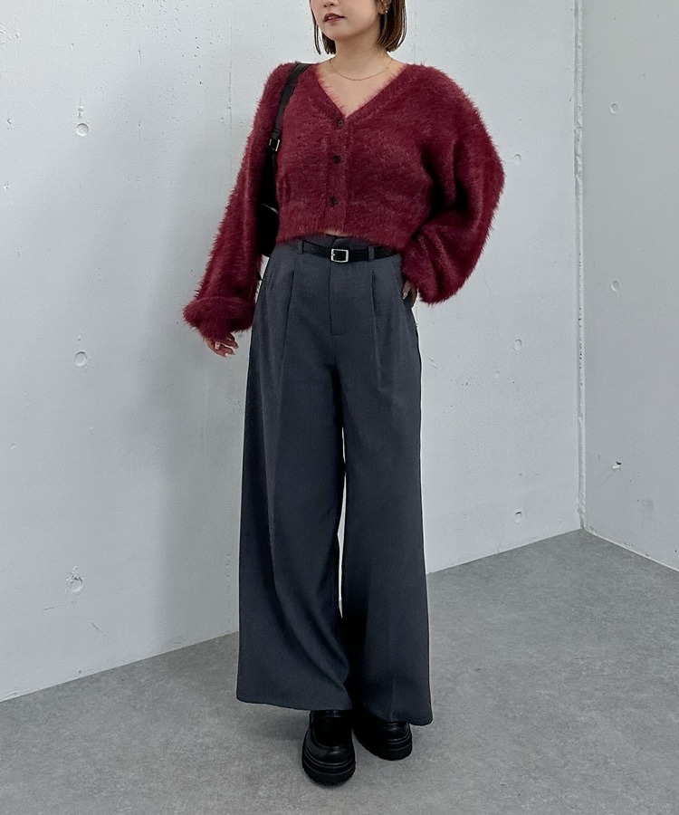 メランジフェザーニットカーディガン(M IVORY): トップス｜PMbox