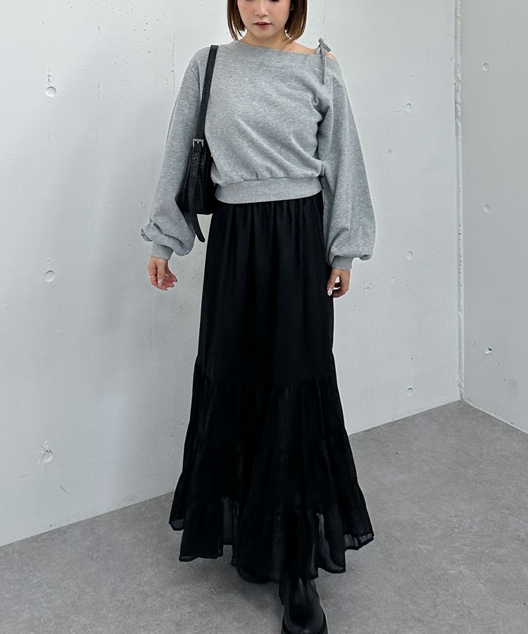 pinue【タグあり】ニットティアードスカート（BEIGE） ニットティアードスカート（BEIGE） - PINUE