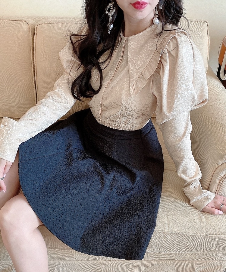 frill collar puff blouse(M IVORY): トップス｜PMbox P&M OFFICIAL