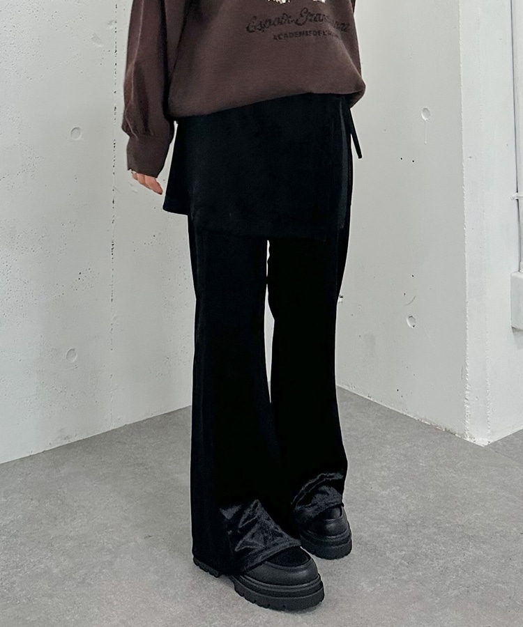 Paloma Wool レイヤードスカートパンツ Paloma-wool レイヤードパネルパンツ ラップスカートパンツ 36