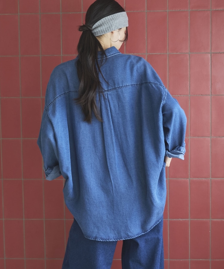 ソフトデニム2WAYシャツ／(38 CHARCOAL GRAY): トップス｜PMbox