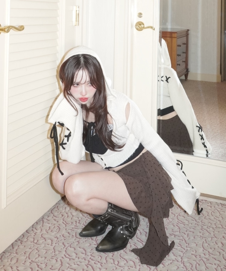 amerge. laceup foodie tops×lace cami set laceup foodie tops×lace cami set(M IVORY): トップス｜PMbox