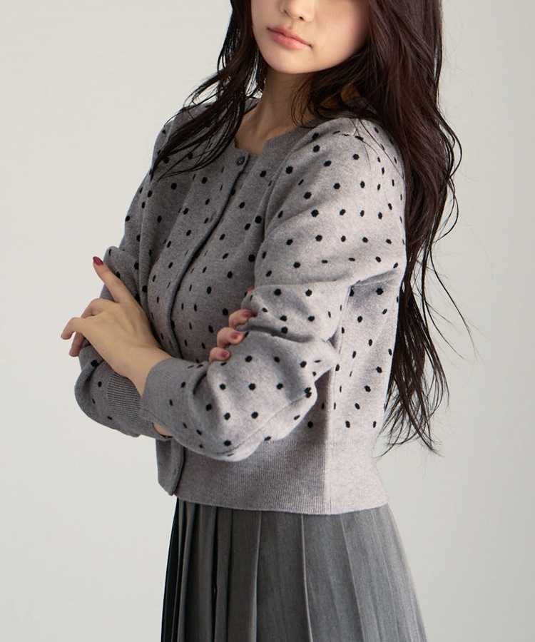 dmkgri.85様--専用です ドットJQニットカーディガン(M GRAY): トップス｜PMbox P&M OFFICIAL