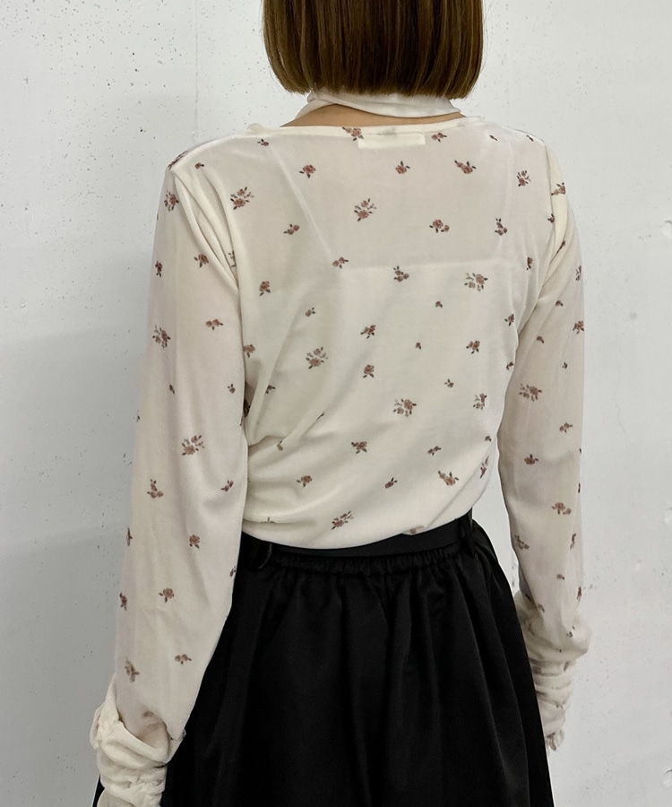 お花のタペストリー 花柄シアーベロアTOPS(M IVORY): トップス｜PMbox P&M