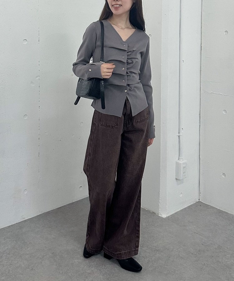 ☆M&H☆★ タックボタンニットプルオーバー(M GRAY): トップス｜PMbox P&M