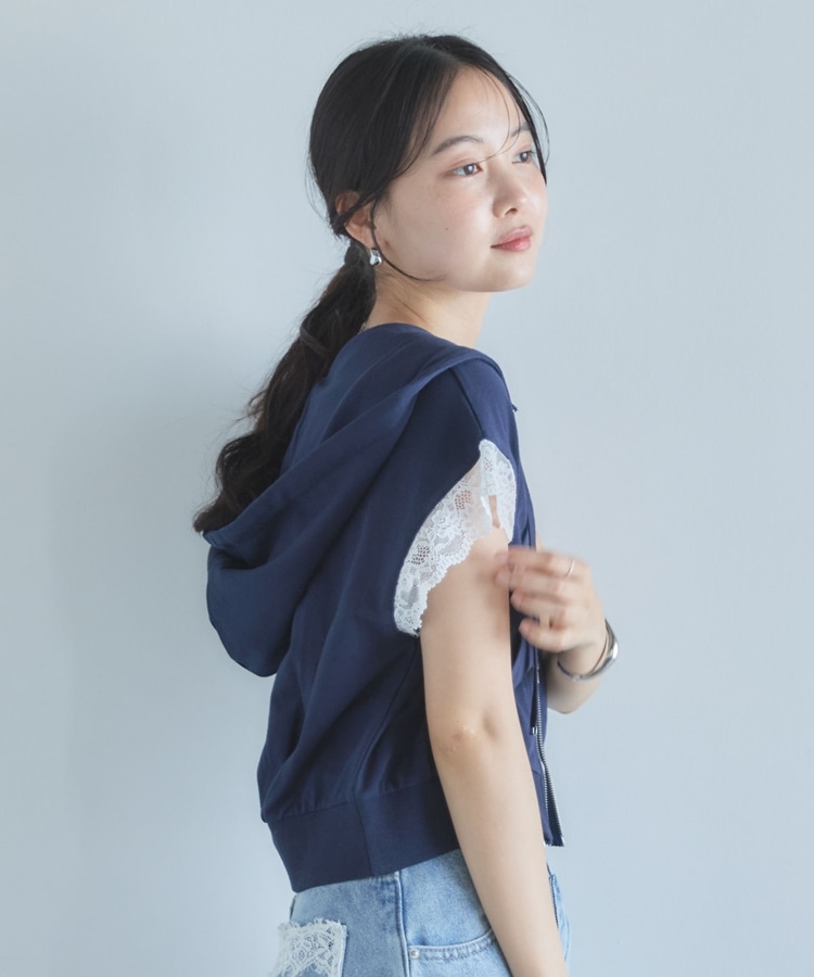 レースフレンチW－ZIPパーカー(M NAVY): トップス｜PMbox P&M