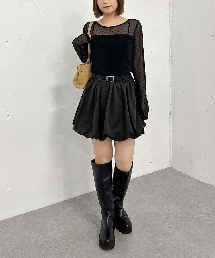 最安値★yori フロッキードットカラーtee ブラック yori ヨリ フロッキードットカラーTee - メルカリ