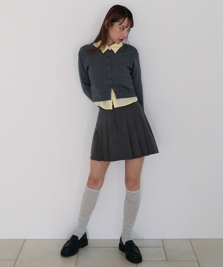 メル32265様 リクエスト 3点 まとめ商品 サイドプリーツミニスカート(M GRAY): スカート｜PMbox P&M