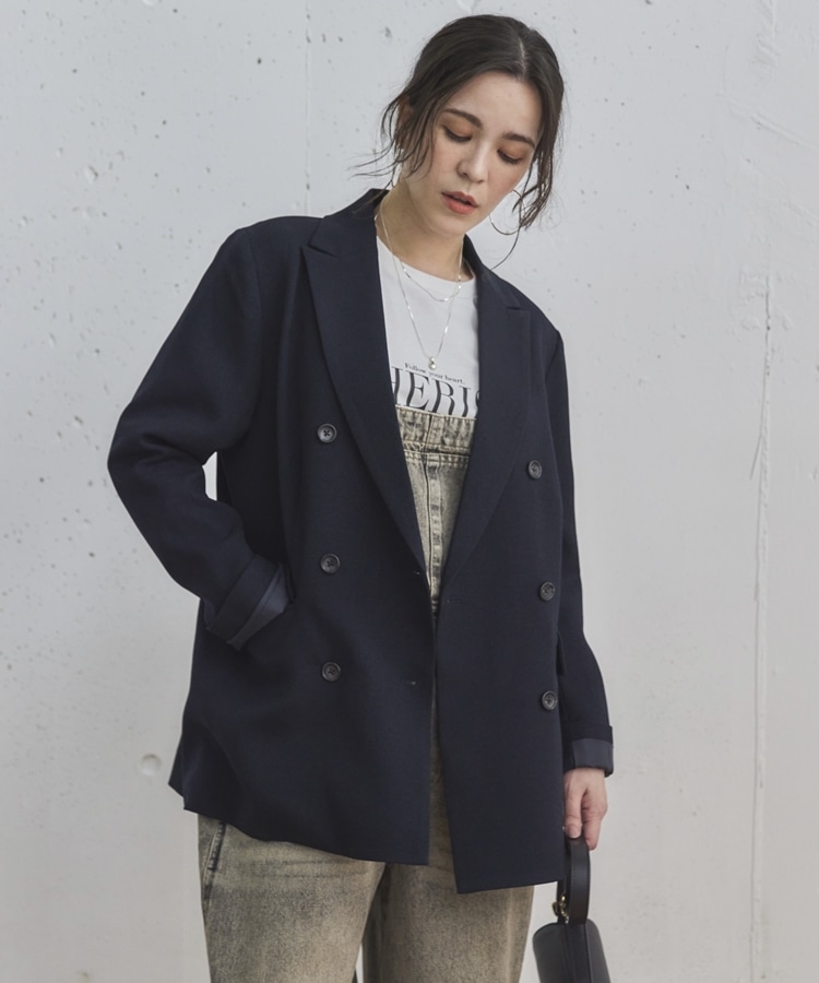 N-250 ダブルダイヤモンド　リネンテーラードジャケット　36 ブラック N-250 ダブルダイヤモンド リネンテーラードジャケット 36 ブラック