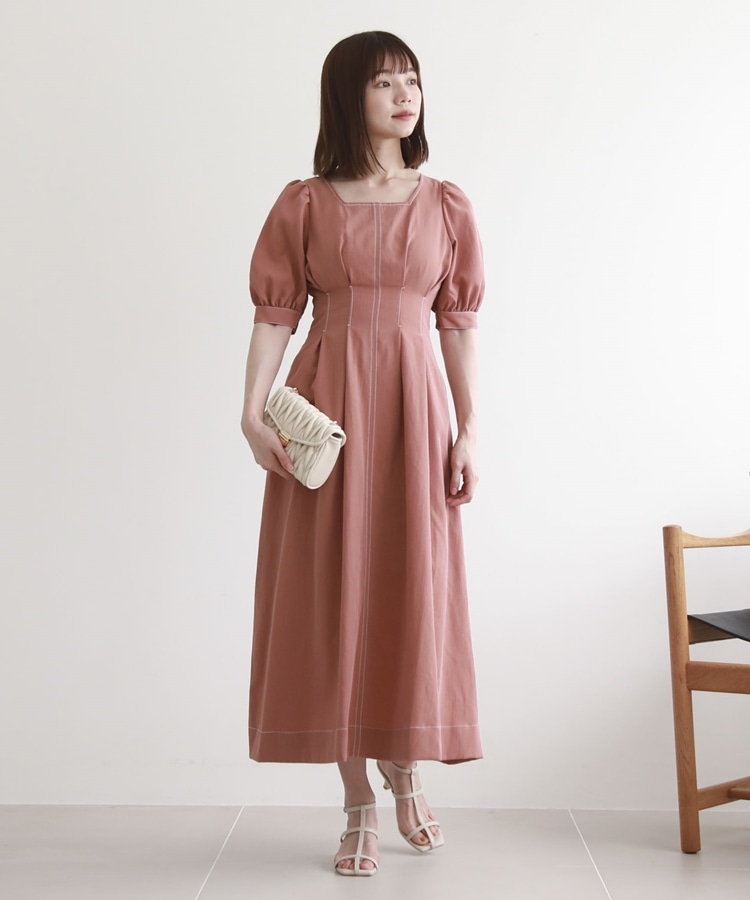 Over size tuck gown ベージュ www.krzysztofbialy.com