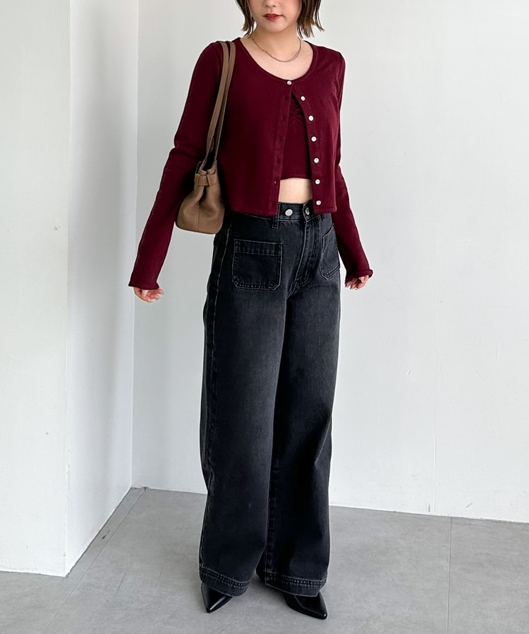 どくぷりんページ ハリヌキニットアンサンブル(M WINE): トップス｜PMbox P&M