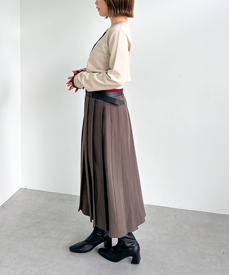 ベルトプリーツスカート(M MOCHA): スカート｜PMbox P&M