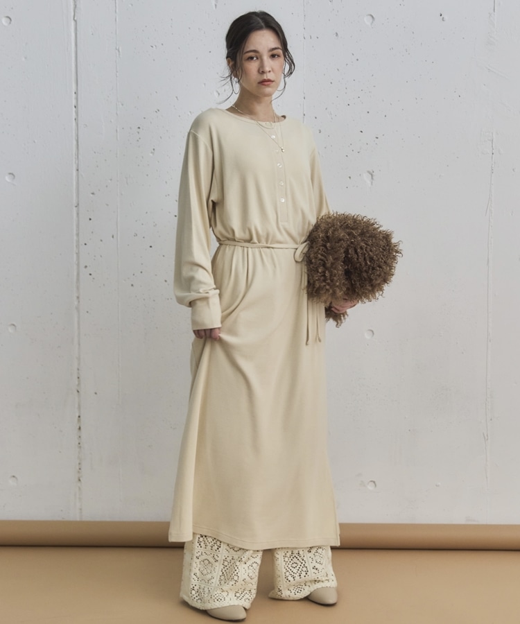 rienda 女神ワンピース　アイボリー rienda | クロスBELTギャザーフレアOP (ワンピース(ミニ